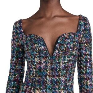 NEW Multicolored Sweetheart Tweed Top